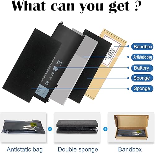 Miniatura 6 de Batería de portátil de 56 WH 33YDH para Dell Inspiron 17 7000 Series 7779 7778 7786 7773 2 en 1 15 7577 G3 3579 3779 G5 5587 G7 7588 Latitude 13