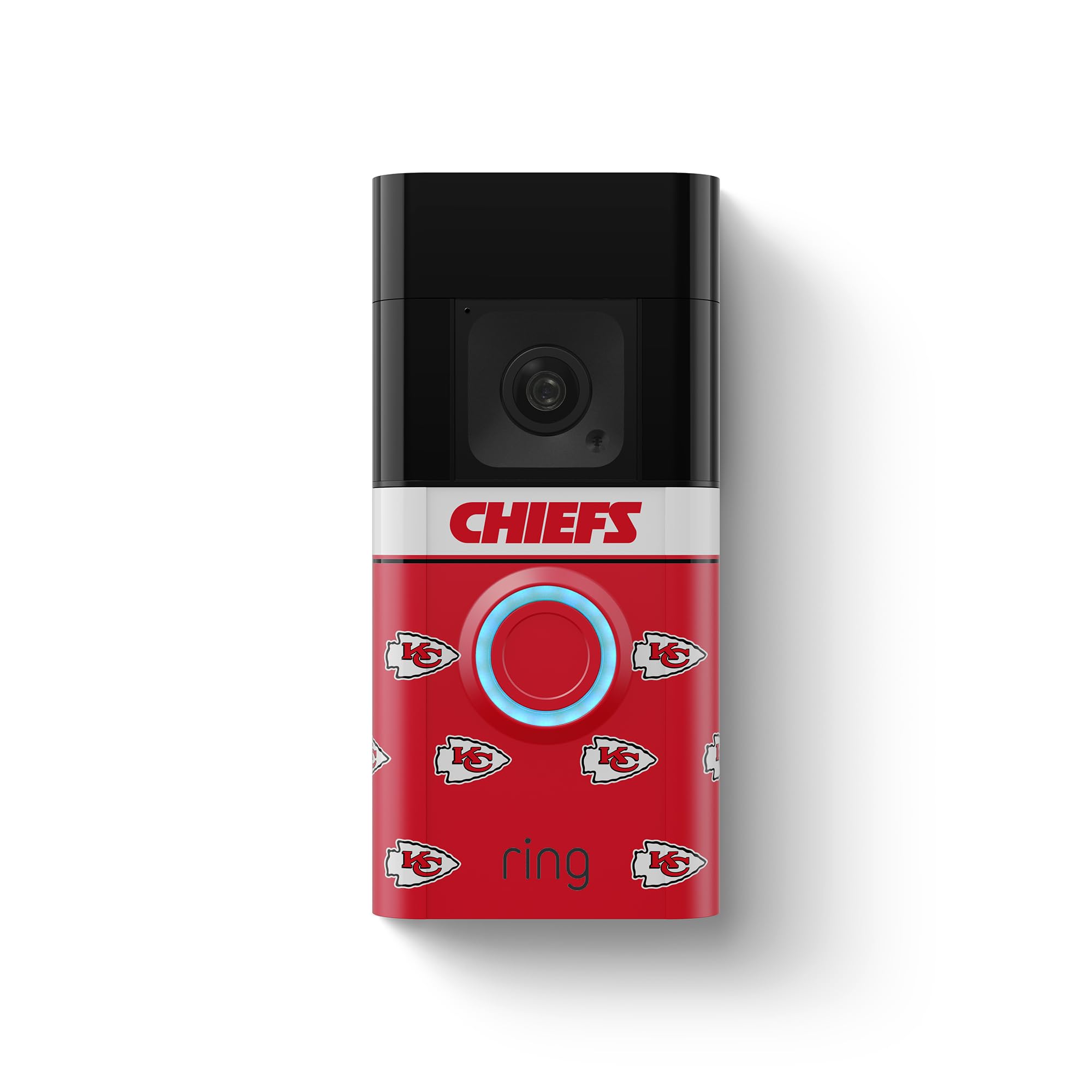Ring Battery Doorbell Plus with All-New Official Limited-Edition NFL Faceplate | Kansas City Chiefs