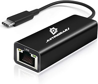USB C to Ethernet Adapter - Ethernet to USB C/Thunderbolt 3 to RJ45 Wired Network Convert Adapter Plug & Play USB Type C Ethernet Cable Suitable for Mac Book,MacBook Air,Samsung,and More -Black