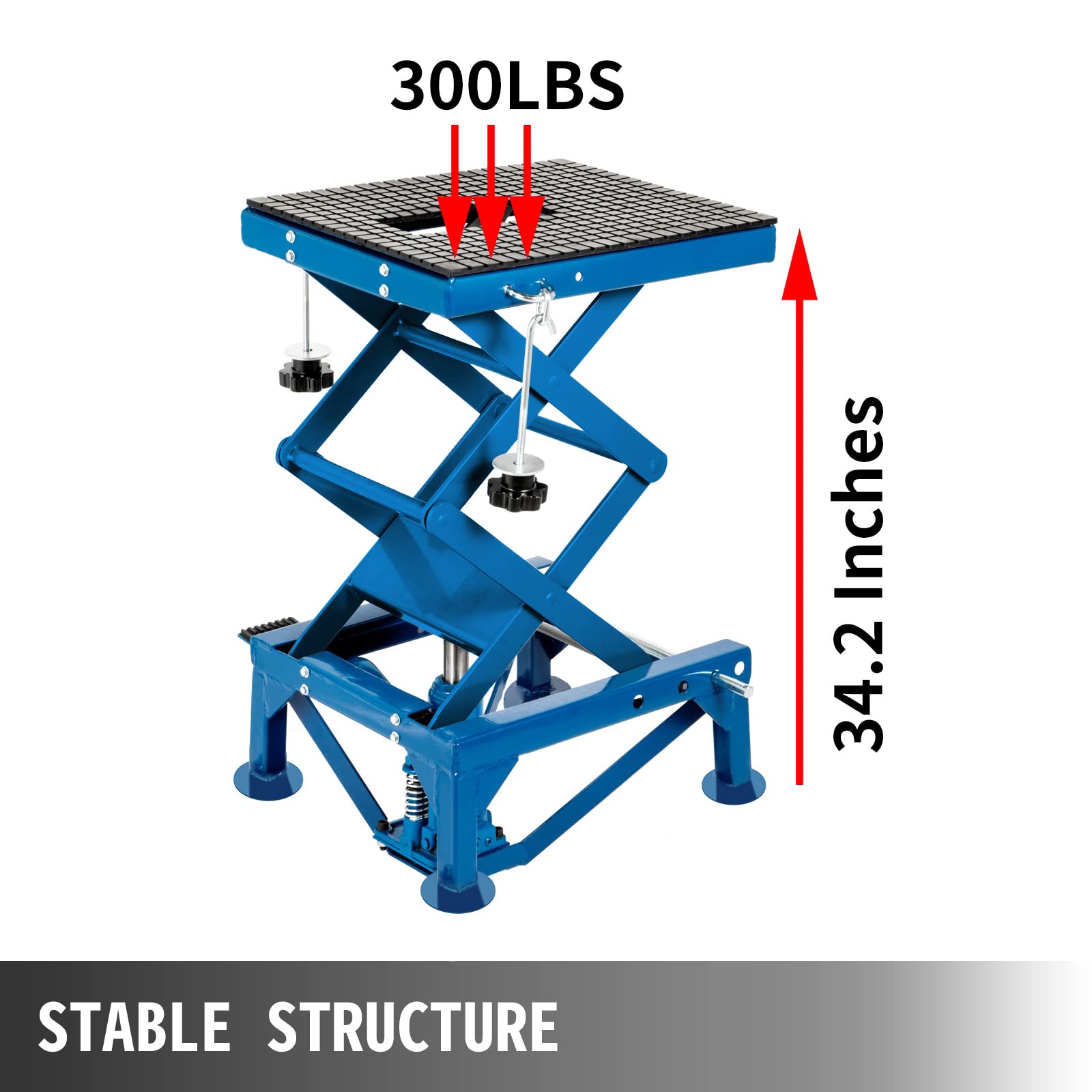 Buy VEVOR 300LBS Motorcycle Jack, Hydraulic Motorcycle Scissor Jack