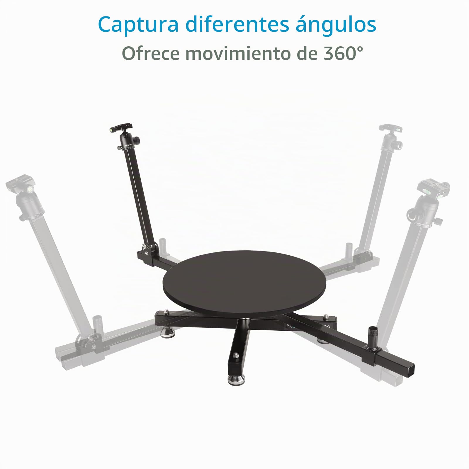 Proaim Plataforma giratoria para cámara Compass para cabinas Fotos y vídeo | Plataforma giratoria de 360°, soporta hasta 150 kg para smartphones, cámaras DSLR y creación de contenido.