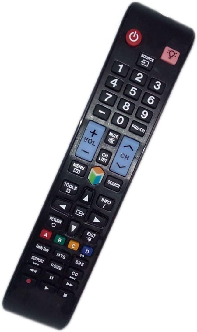 Replaced Remote Control Compatible for Samsung UN50EH5300F AA59-00580A UN40EH5300F UN32EH5300FXZA UN46EH5300 LED LCD HDTV Smart TV