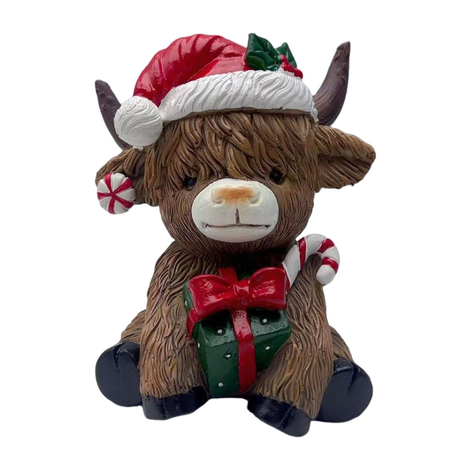 Figurine animale pour décoration rustique de salon de Noël
