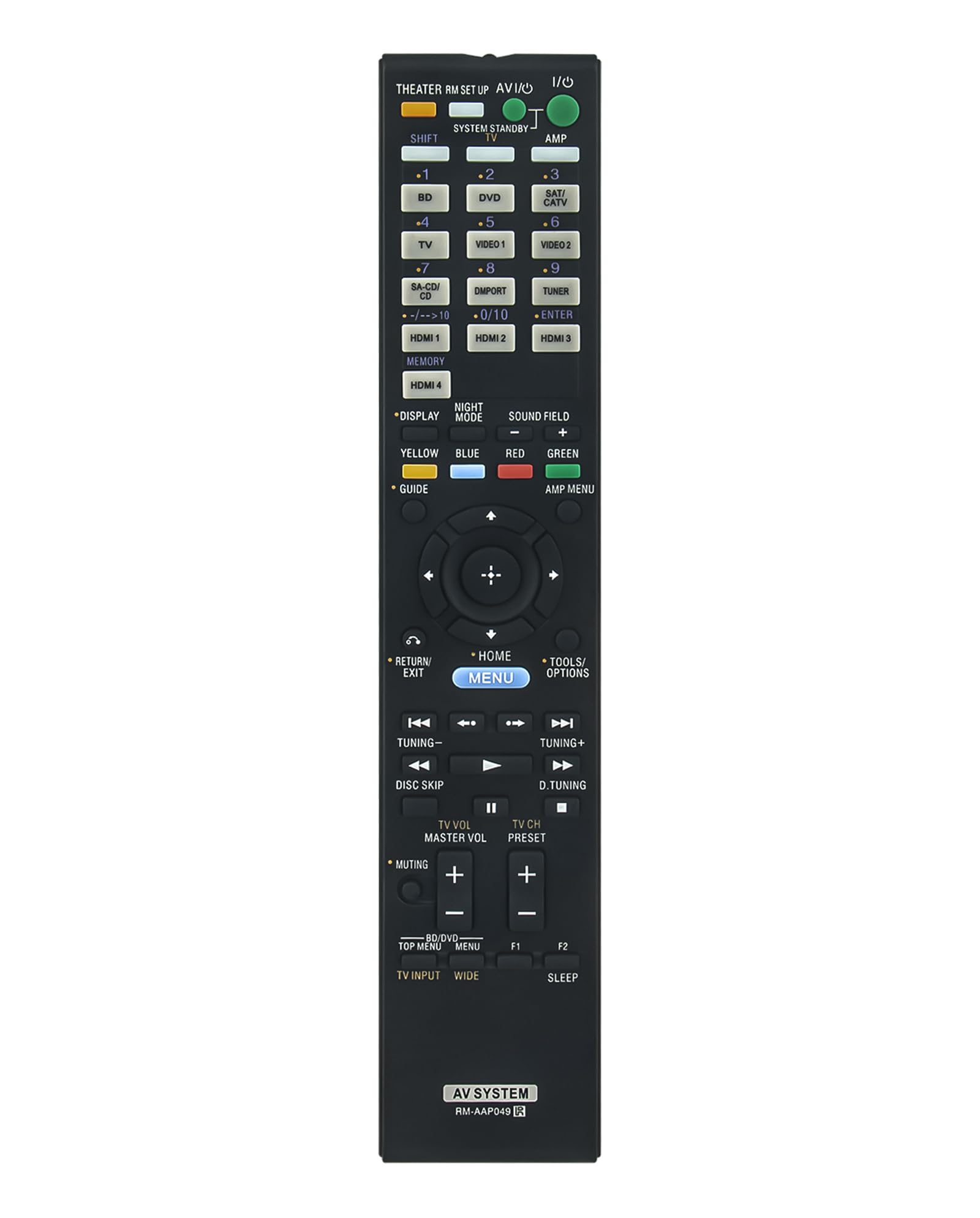RM-AAP049 Replace Remote Control fit for Sony AV Receiver STR-DH810 Home Theater Audio Video Receiver