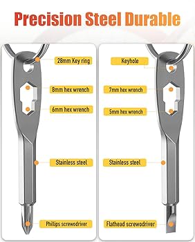 Amazon.co.jp: キーホルダードライバーツール 2個パック 6イン1