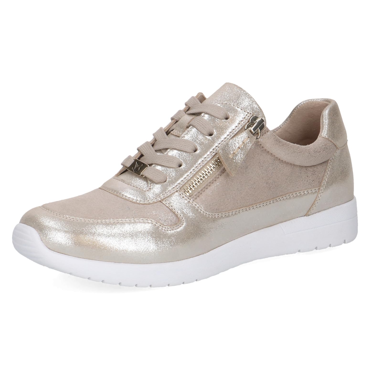 CAPRICE Women's Flat Sneakers, Beige (Taupe Comb), 8 UK