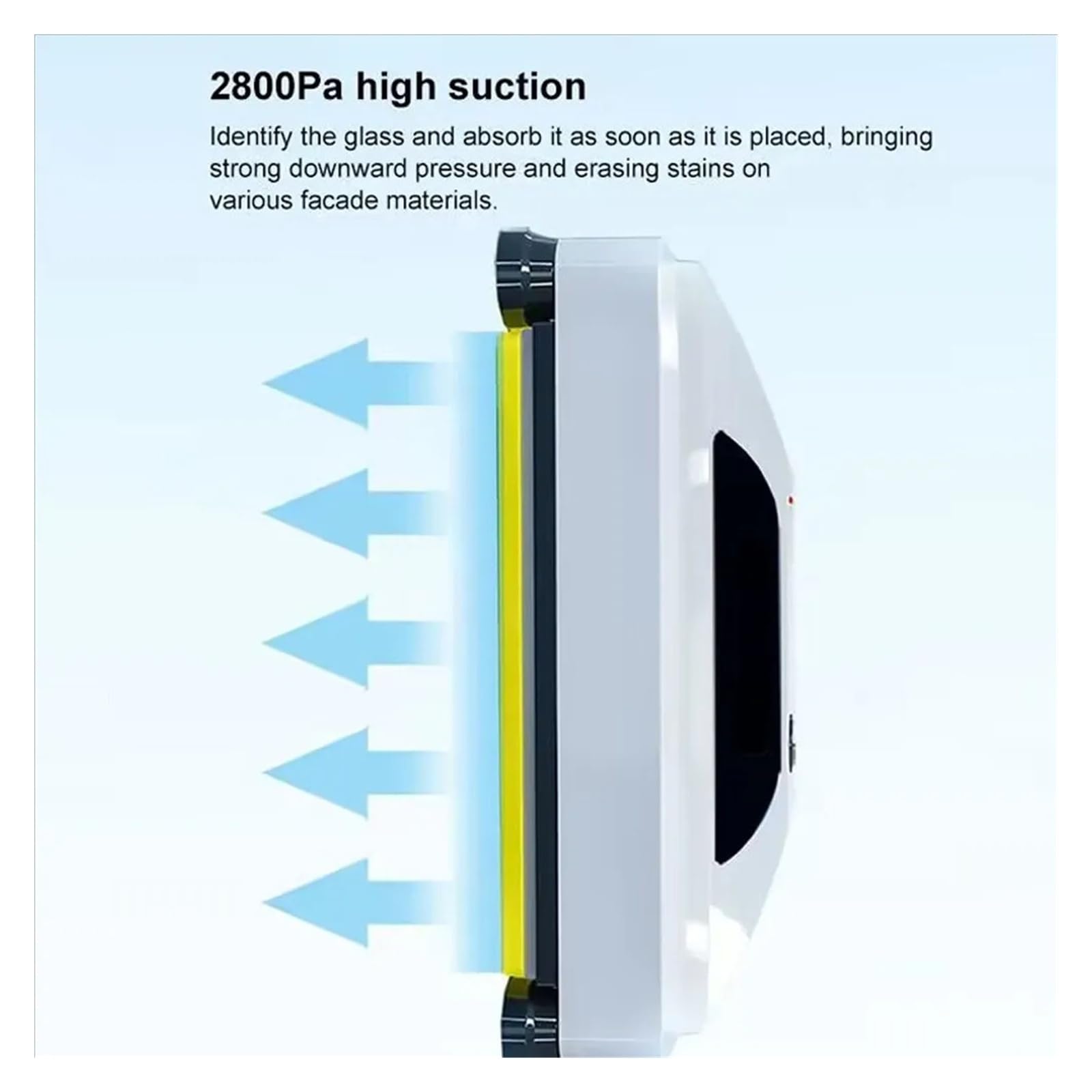Robot Nettoyeur de vitres avec Jet d'eau Intelligent et télécommande pour vitres et carrelages de Grande Hauteur, Plusieurs Modes