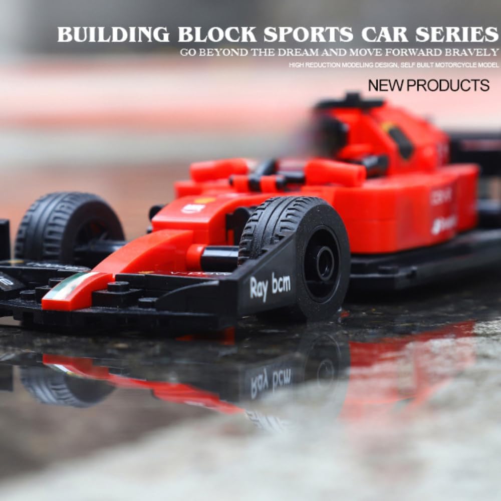 JUCYJULY Technology Sports Formula Racing Car Model Building Kit, 238 Building Blocks Sets - Image 2