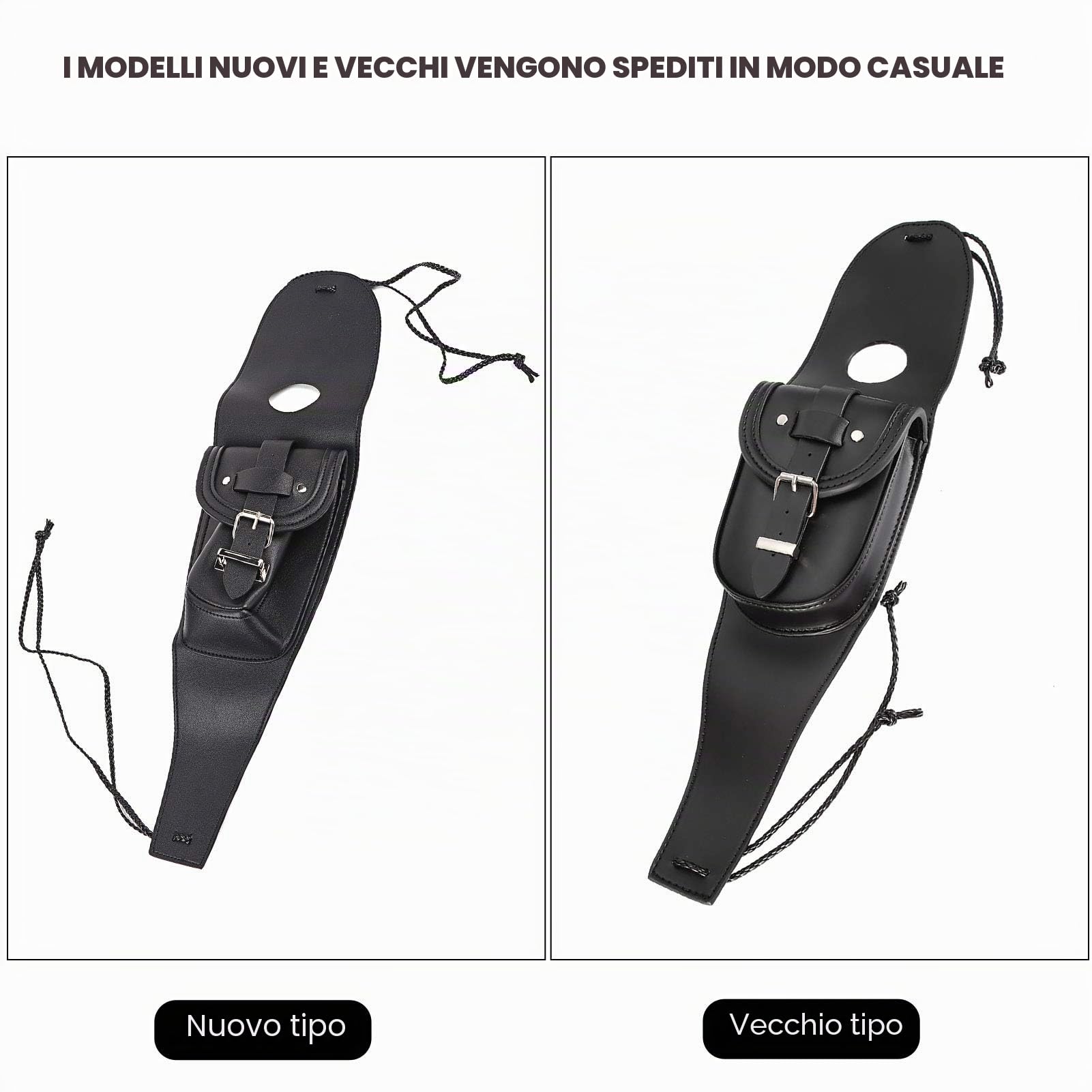 Borsa serbatoio in pelle universale per moto in pelle nera PU Pannello di copertura per serbatoio carburante con borsa a
