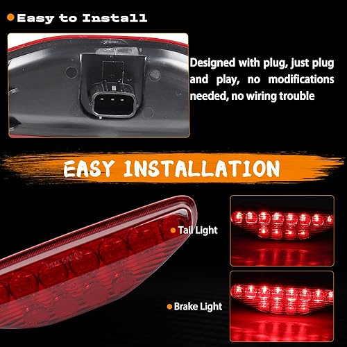 Miniatura 4 de Luz trasera LED roja para motocicleta ATV luces traseras de freno para TRX400EX 2005-2007, TRX450ER 2006-2014, TRX450R 2004-2009, TRX300EX