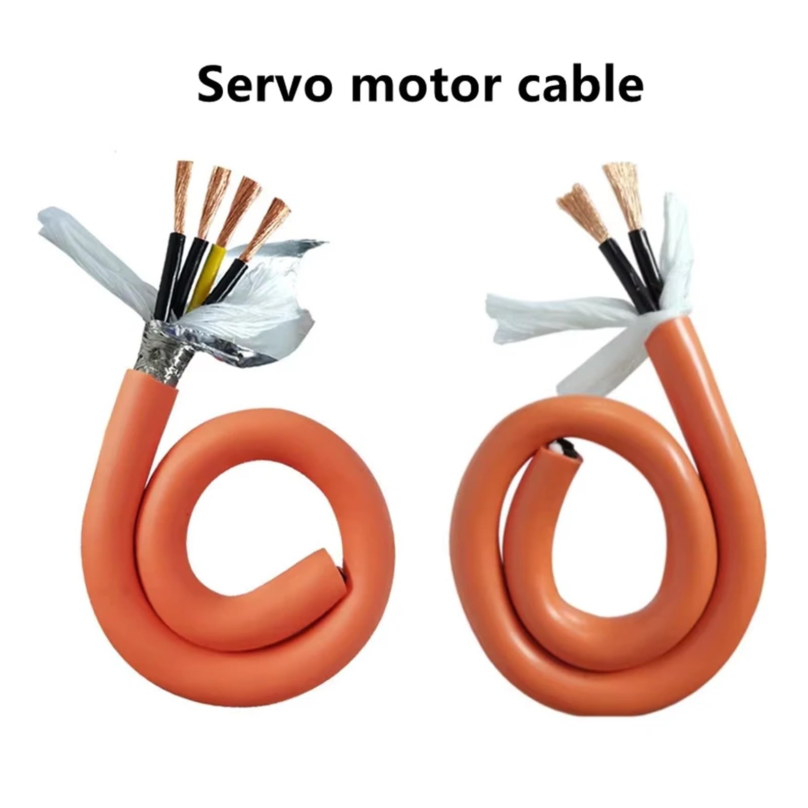 Ekranowany silnik serwo o długości 5 metrów, 2 żyły, 4-żyłowy kabel | 15 13 11 9 AWG, wysokoelastyczny kabel łańcuchowy(2 cores 9 AWG)