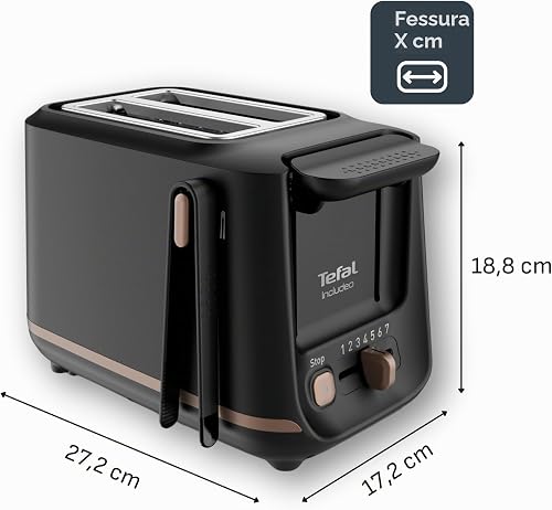 Tefal - Includeo - Grille-pain 2 fentes avec pinces magnétiques - Noir - 2