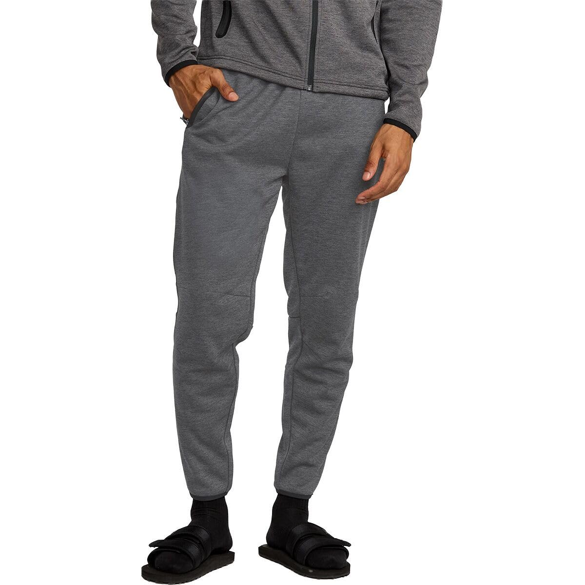 Rvca Men's Grey Heather Balance Tech Fleece Sweatpant, Small