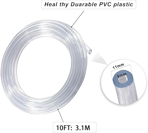 Miniatura 2 de Tubo de línea de cerveza MRbrew Homebrew de 10 pies, tubo de vinilo transparente de 316 pulgadas de diámetro interior, manguera de grado alimenticio
