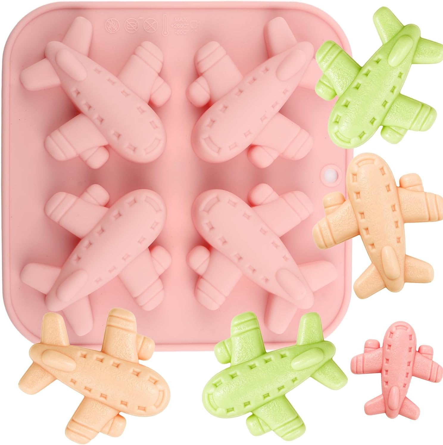 4 Cavity Airplane Silicone Candy Molds