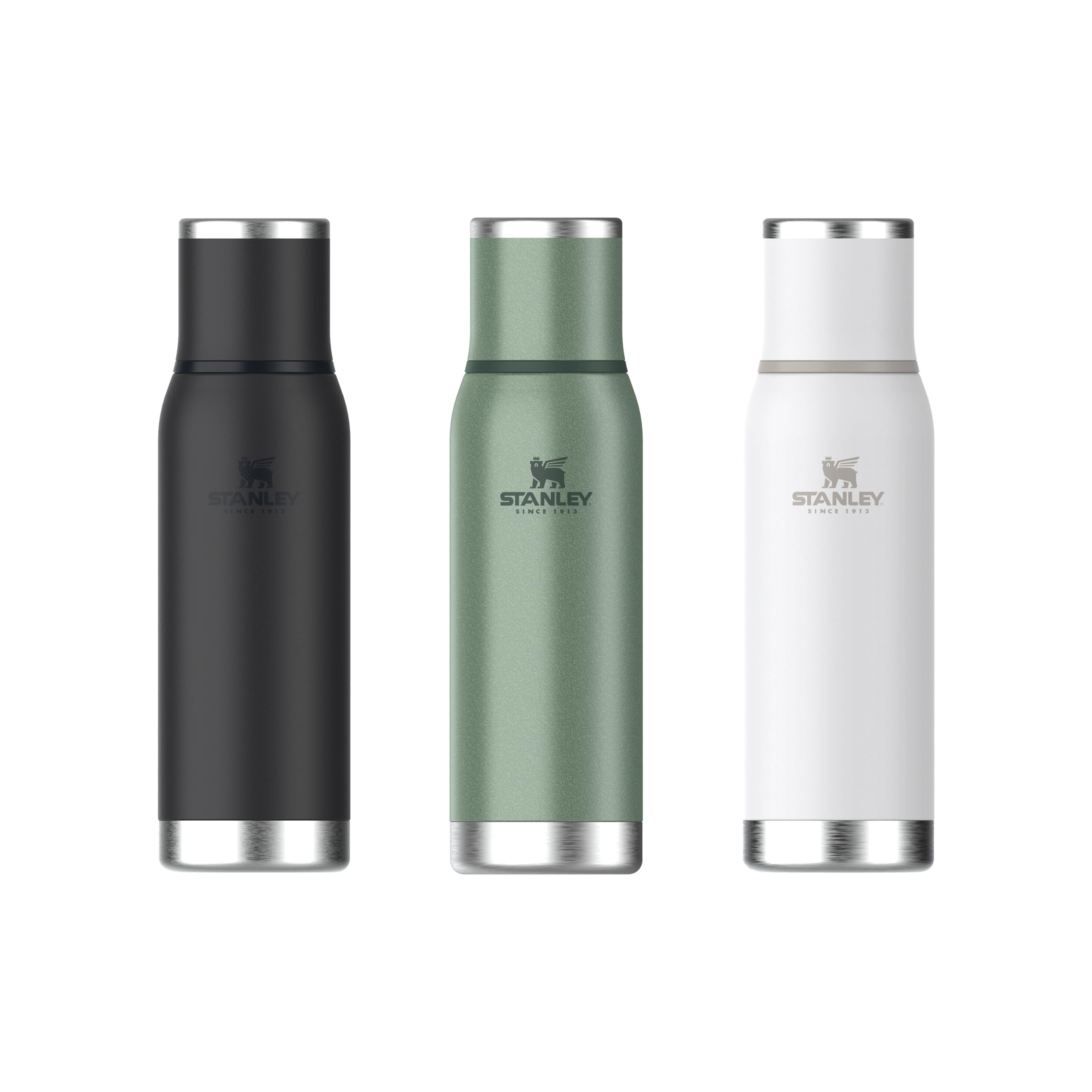 Stanley 1913 Adventure To-Go Borraccia Termica 0.75L - Hammertone Green | Freddo 25 Ore - Caldo 20 Ore - Antigoccia - Coperchio Isolato - Senza BPA - Thermos Lavabile In Lavastoviglie