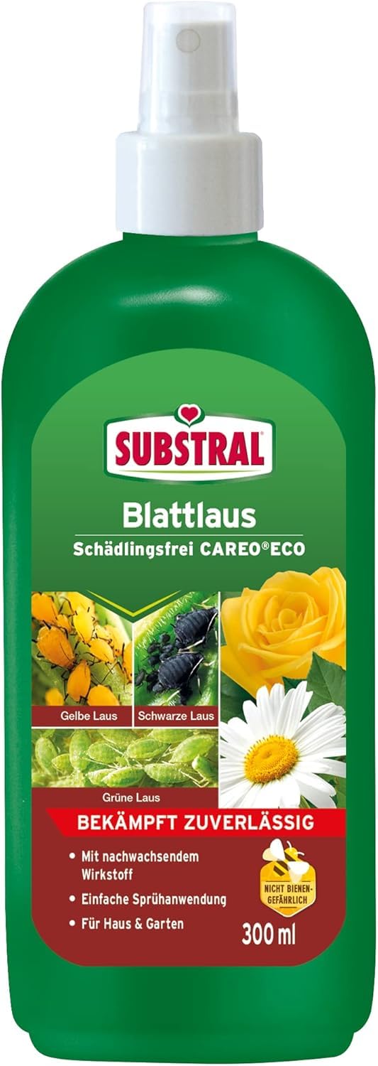 Substral Blattlaus Schädlingsfrei Careo, Natürliches Mittel gegen saugende Pflanzen-Schädlinge wie Blattläuse, 300 ml
