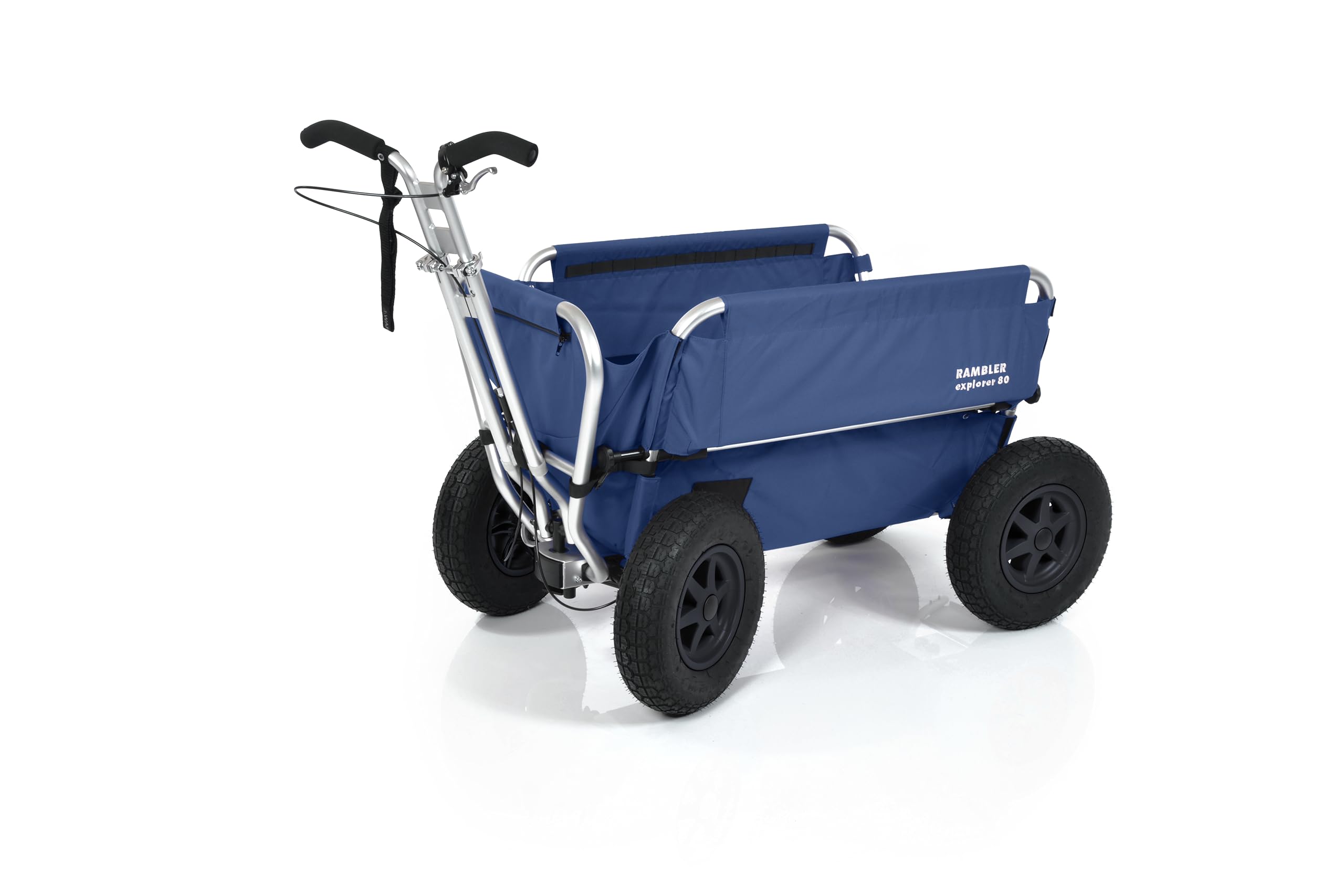 RAMBLER EXPLORER 80 Carrello per 6 Bambini (Blu) - Trasporta in modo elegante e sicuro fino a 6 bambini con il nostro carro innovativo e versatile, progettato per ogni avventura