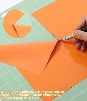 LEAZZLE 22-Piece Craft Knife Scalpel Set with 20 Replacement Blades Coated with a Rust Protection Oil Film Cutter Knife Carving Knife Scalpel Crafts Exacto Knife Plotter Accessories Cutter (Yellow)