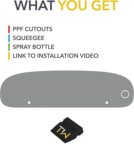 Miniatura 3 de Película protectora transparente para parachoques (PPF) para Tesla Model 3 con recortes de sensores de estacionamiento (hasta noviembre de 2022)
