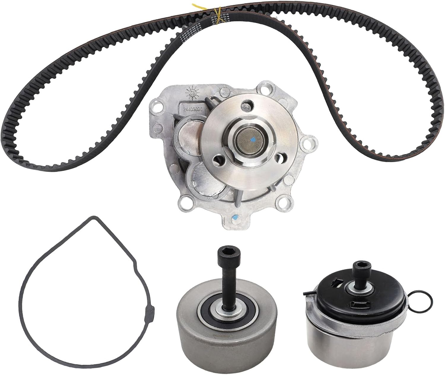 Timing Belt Kit Water Pump TCKWP338 24436052 55574864 Compatible with Sonic Cruze Astra 1.8L 2007-2018， for Aveo Aveo5 1.6L 2009-2011，for G3 1.6L With Belt Tensioner Replace OE 55563374