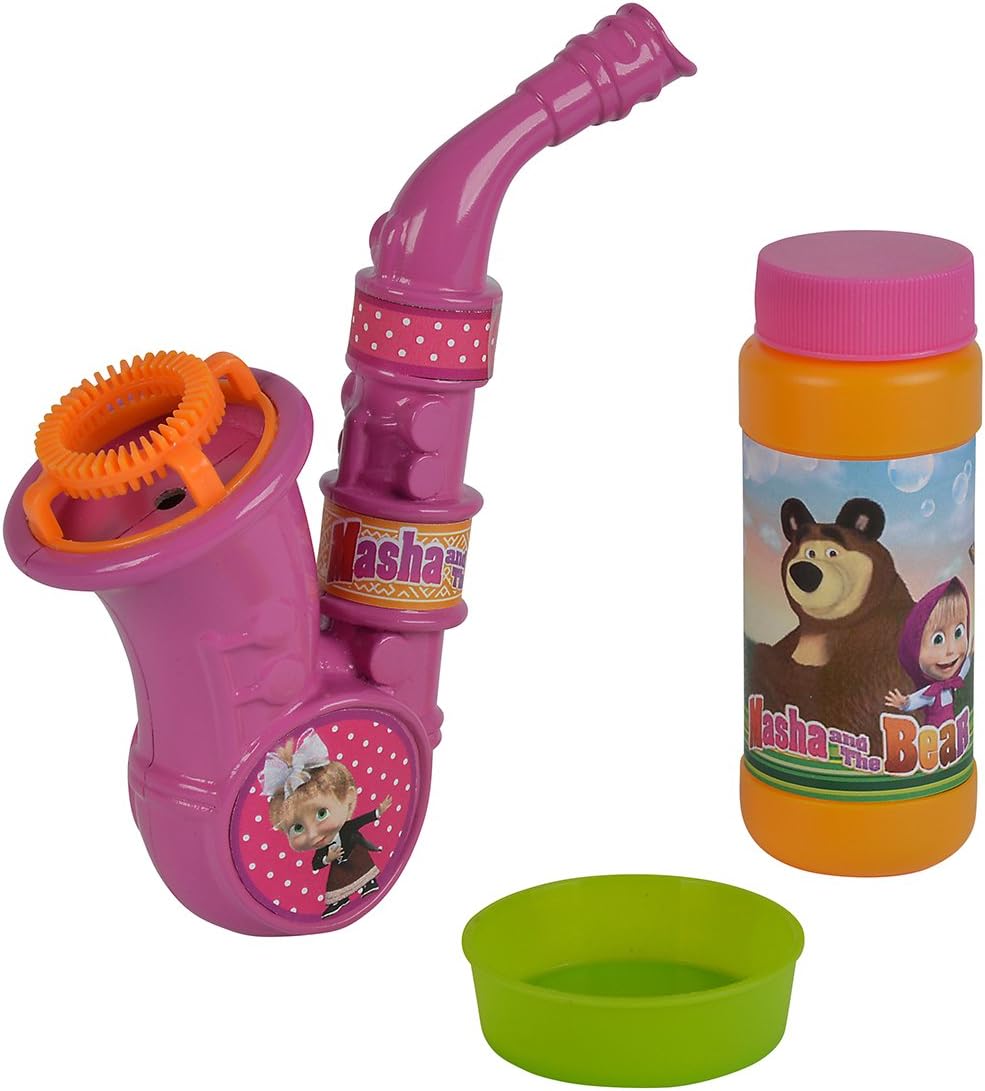 Simba 109302001 Masha And The Bear Soap Bubble Saxophone Set