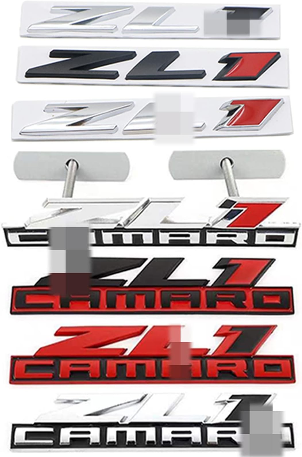 Car Stickers Decals Front Hood Grill Emblem 3D Metal ZL1 CAMARO Letter Logo, for Chevrolet Camaro ZL1 Colorado OFF ROAD GMC 4X4