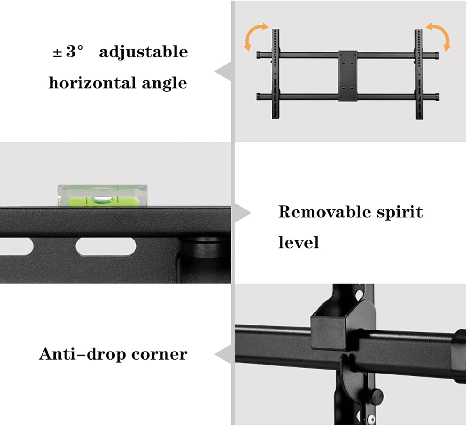Floor TV Stand Heavy-Duty Wall Mounted TV Bracket Full Motion Swivel Extension Tilt TV Mount 50"-75" Universal TV Wall Mount Bracket, Supports Up to 154lbs Height Adjustable Tall T