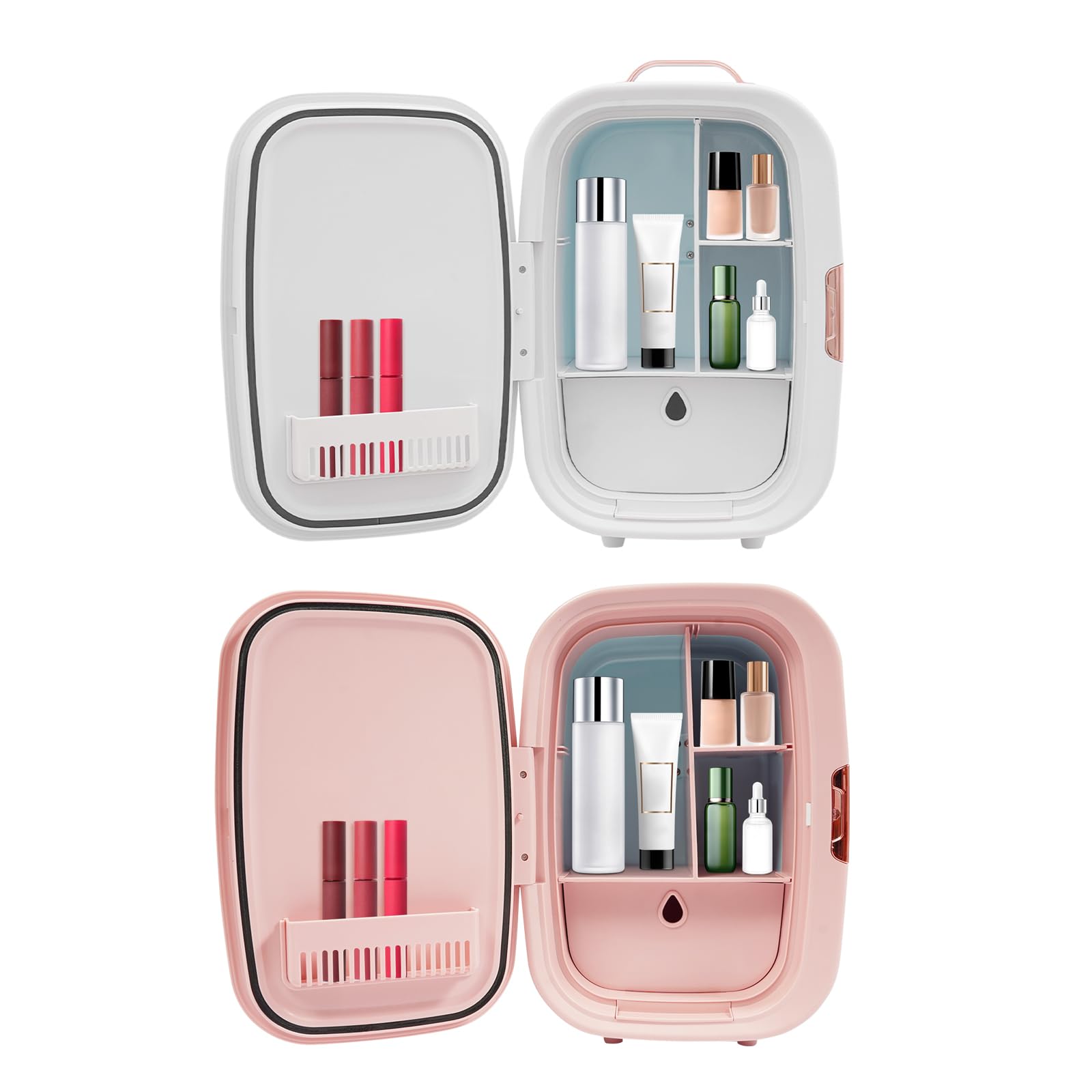 Mini Kosmetik Kühlschrank 12 Liter, Klein Skincare Fridge, Beauty Kühlschrank für die häusliche Aufbewahrung, Kosmetikkühlschrank, kompakter Kühlschrank für Makeup Lippenstif (weiß)