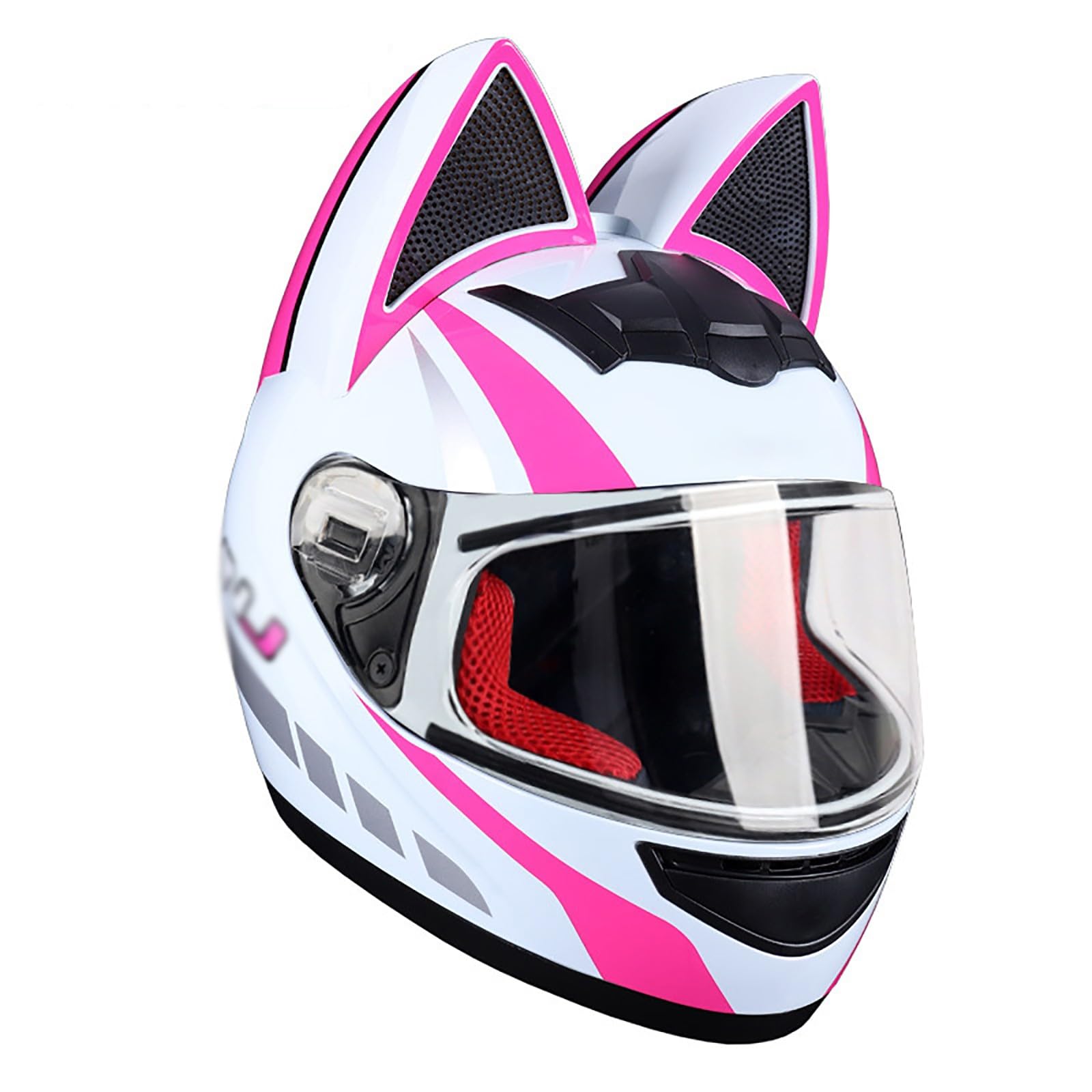 Amazon.co.jp: 猫耳オートバイヘルメット成人男性女性モジュラーバイク