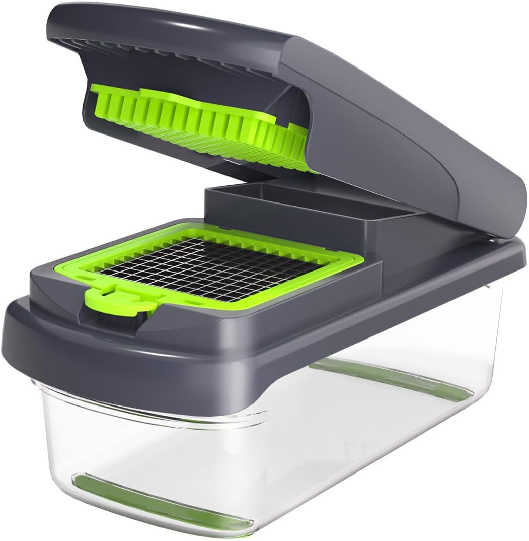 15 In 1 Vegetable Chopper Multifunctional Food & Onion Dicer With Container Blades Slicer Cutter For Potato Carrot Garlic Kitchen Gadgets With Peeler Egg Separator & Hand Guard(Biack)