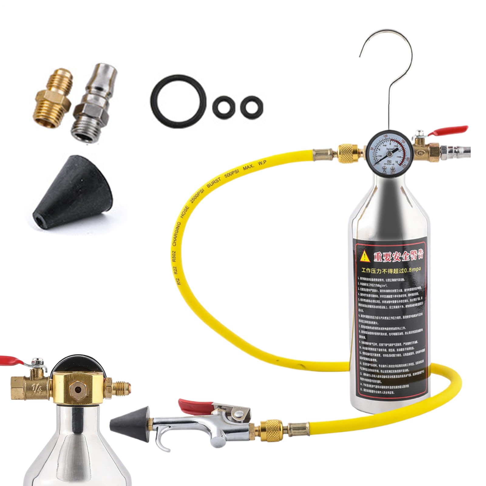 Kit Lavado Aire Acondicionado Tubería Y Conducto De Aire Acondicionado | Set Lavado Tubos Aire Acondicionado Coche Para coche camión SUV furgoneta mantenimiento