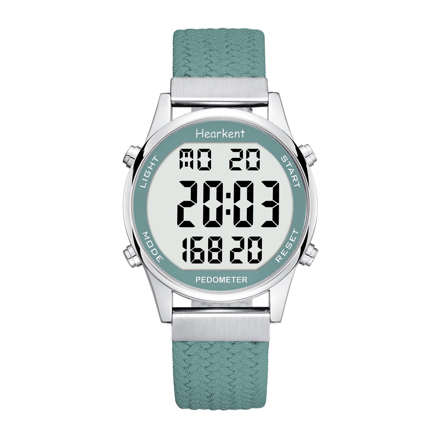 Hearkent Reloj podómetro para Mujer, grabación de calorías y Distancia, Alarma, Cuenta atrás, visualización de la Hora,sin Carga ni aplicación, 2401