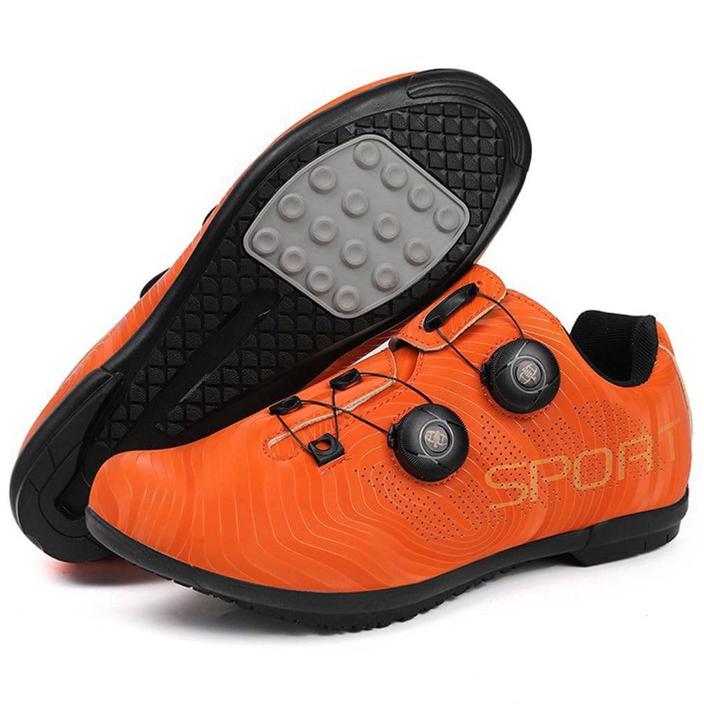 Zapatillas De Ciclismo Hombre Mujere con Suela De Goma Zapatillas De Bicicleta De Montaña Y Carretera Antideslizante Ligeros Sin Calas para Deportes al Aire Libre