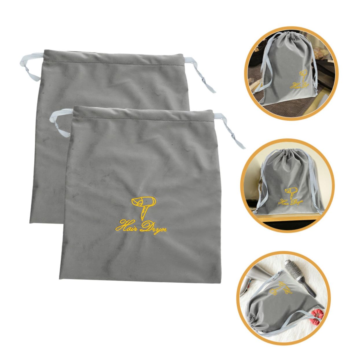 Healeved 10piezas Bolsa De Almacenamiento Para Secador De Pelo Bolsa De Viaje Diseño Bordado Para Secadores De Diferentes Modelos