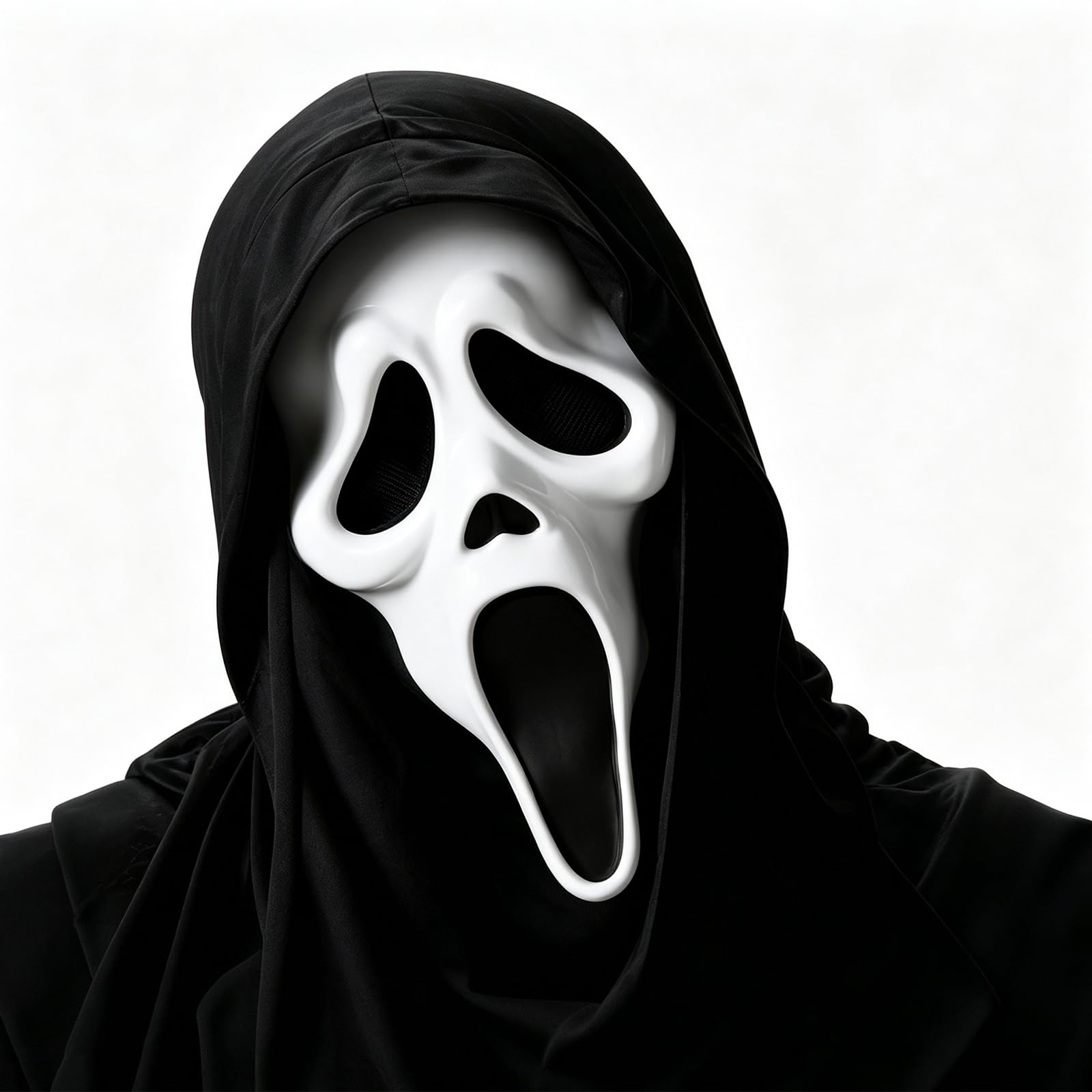 AONAT Halloween Mask Horror Mask with Hood,Scary Ghost Mask for Adults,Creepy Halloween Costume Accessories,Ghost Costume Mask for Fancy Dress Party,Cosplay,Masquerade,Carnival and Haunted House,02
