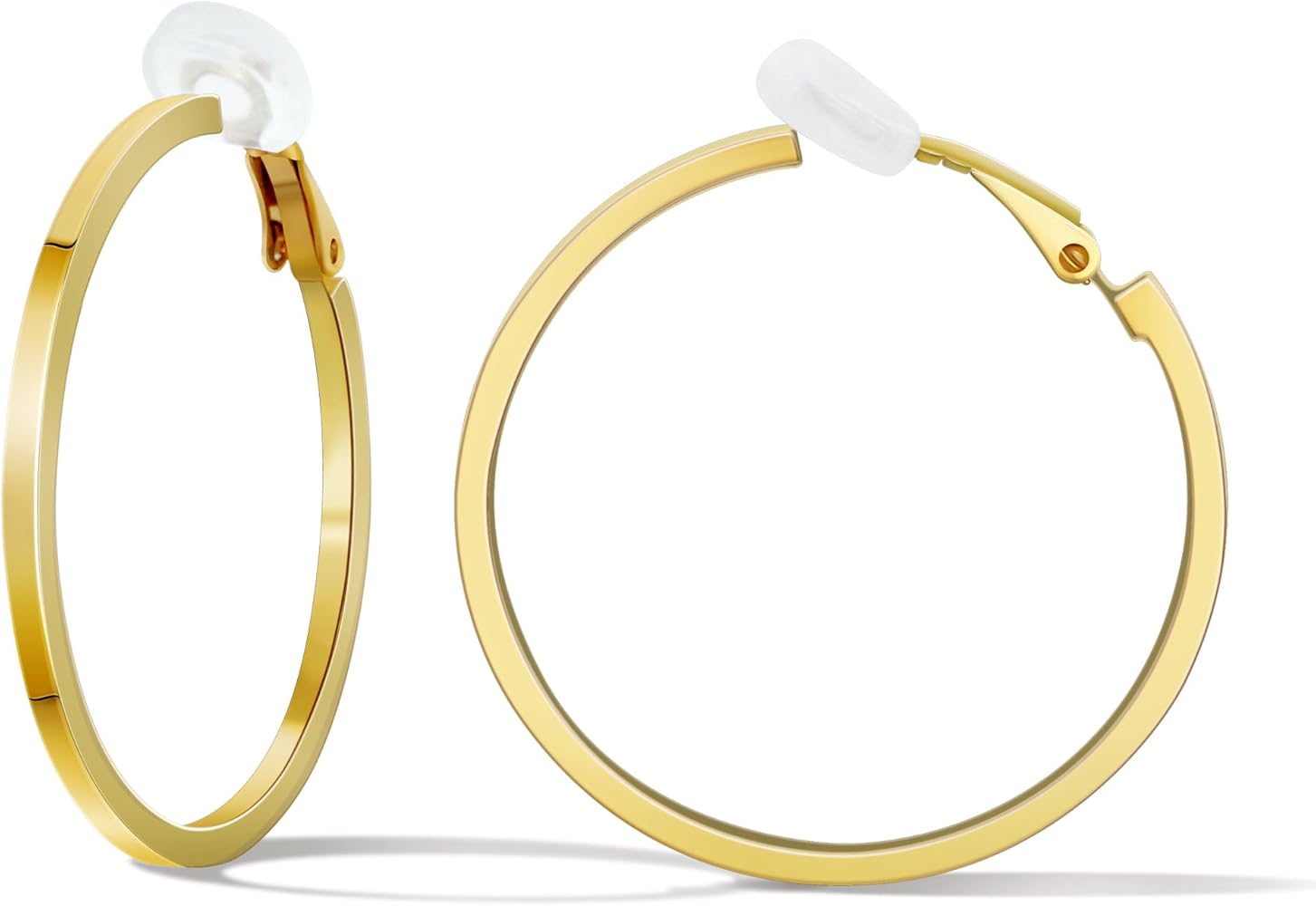 Amazon.com: FAN&LOUIS Clip On Hoop Earrings Women,14K Gold Women's
