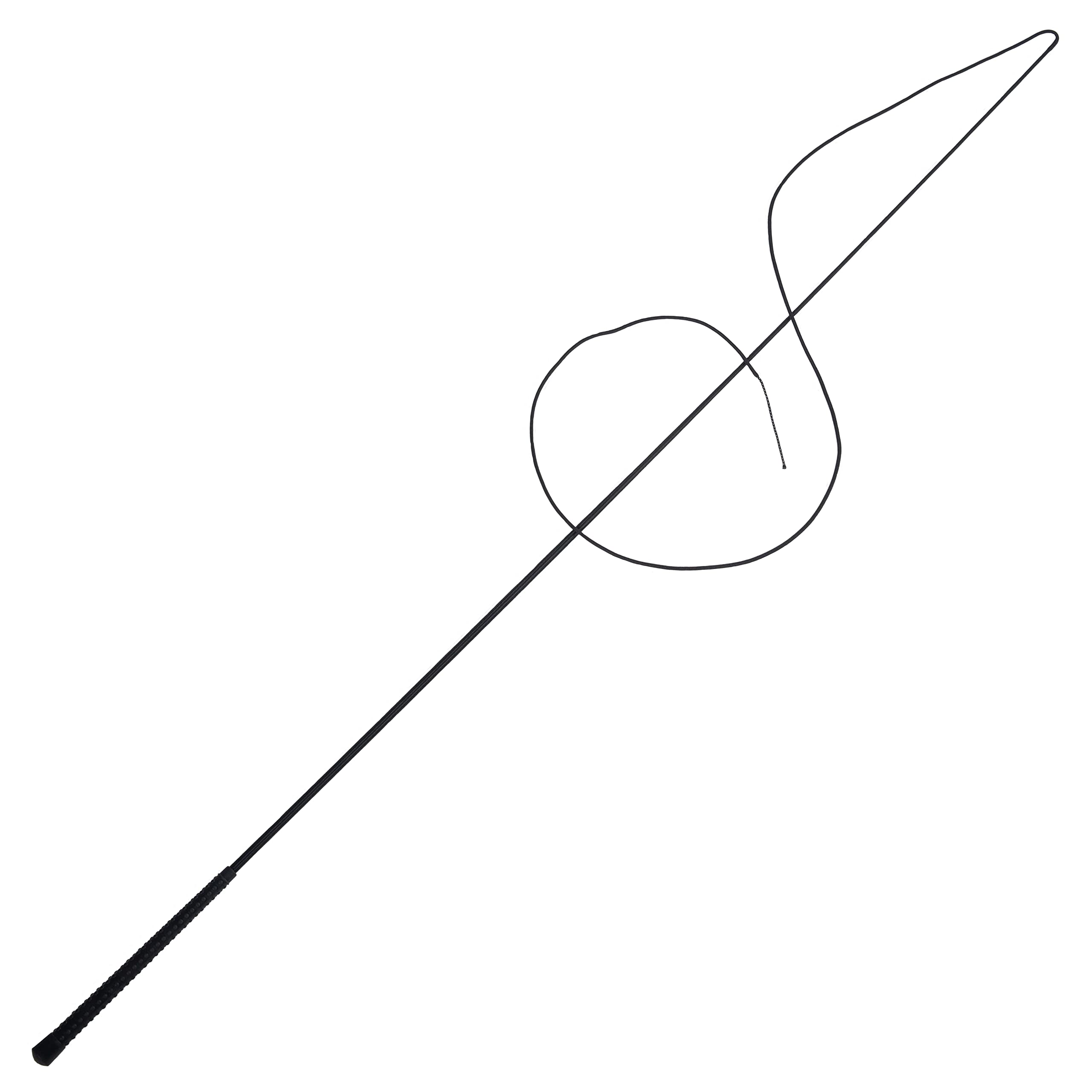 PFIFF 100717 Longierpeitsche, mit Fiberglaskern, Rutschhemmender Griff, Schwarz, Länge 160cm