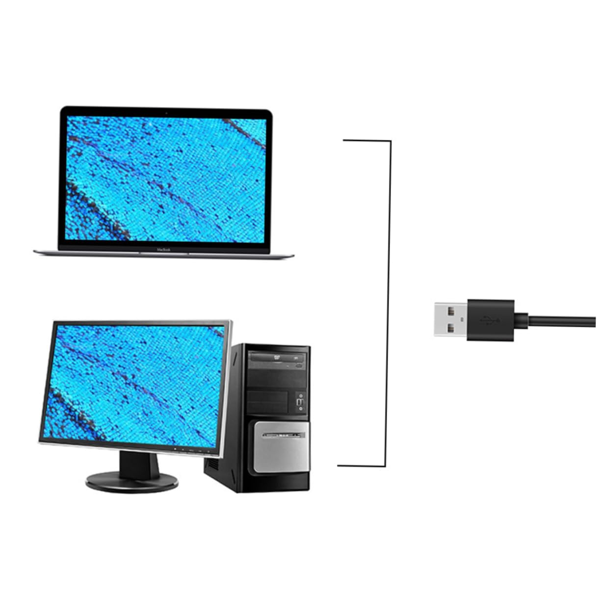 Gadpiparty Digitale USB Lupe mit LED Beleuchtung Vergrößerung Flexible Arm Tischmikroskop für Reparatur Inspektion Labor Schmuck Briefmarken Antiquitäten
