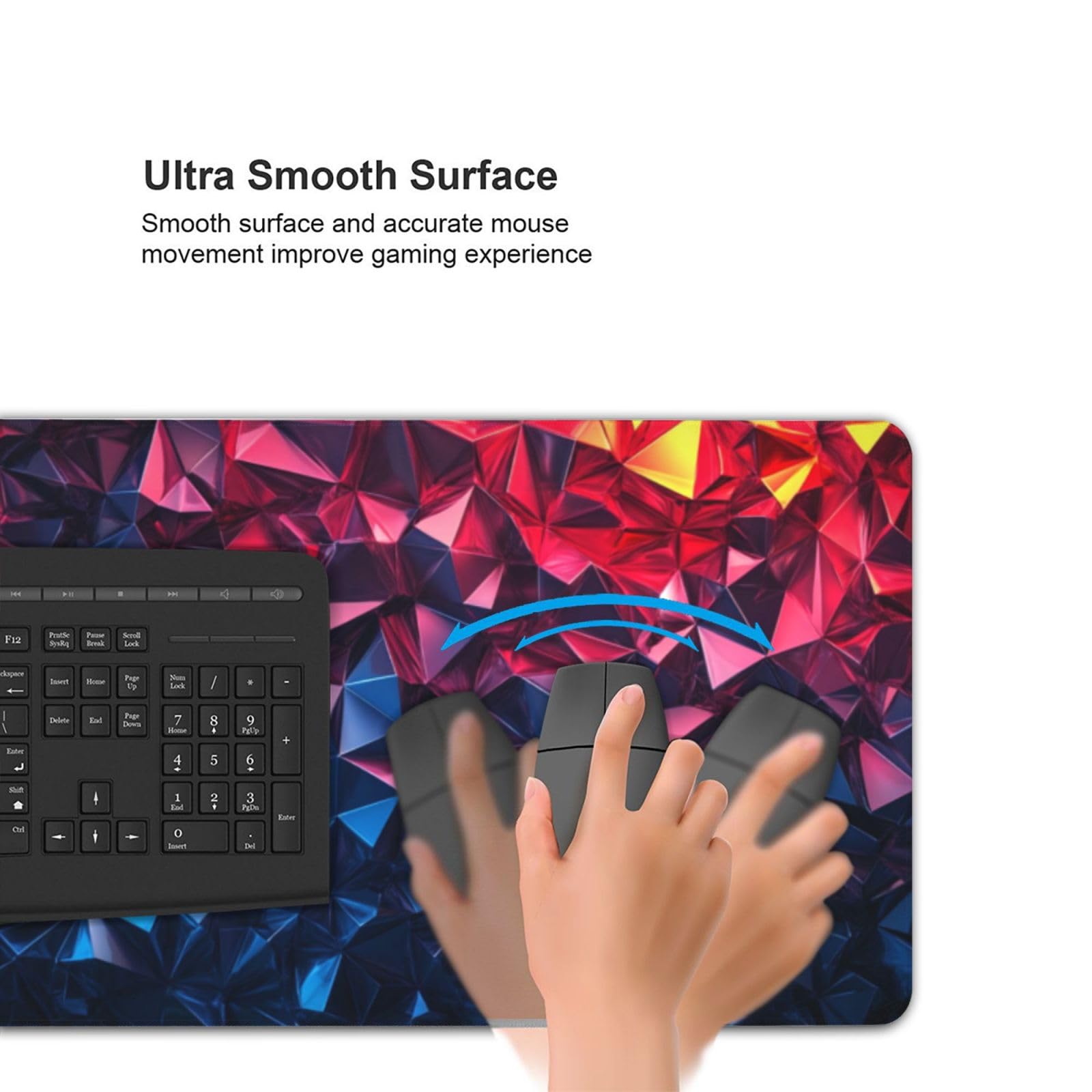 Amazon.co.jp: マウスパッド 900 x 400 x 3mm 赤 XXL 鼠标垫 青 大型
