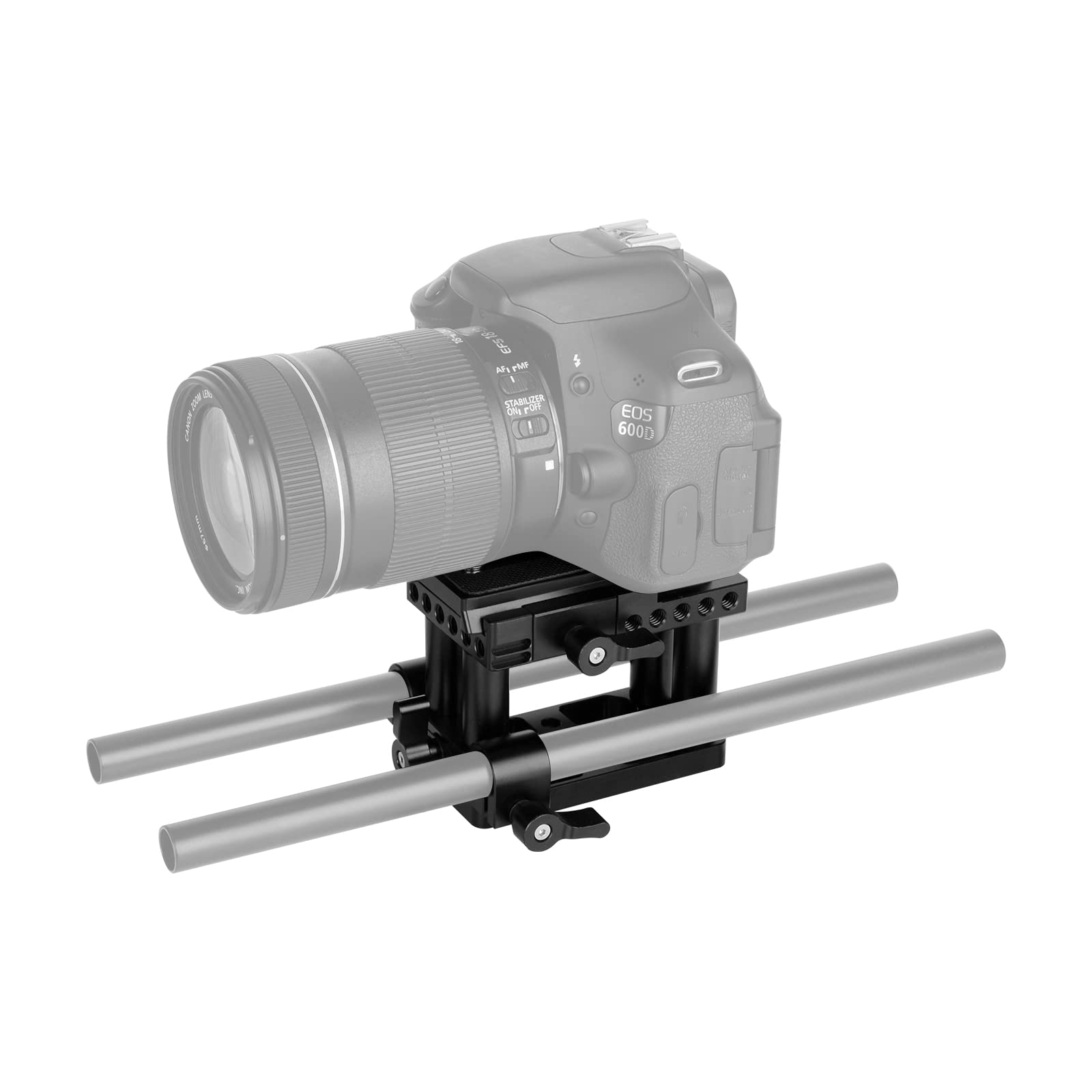 Piastra QR Base a sgancio rapido con filettatura da 1/4" e 3/8" per fotocamera DSLR Manfrotto standard