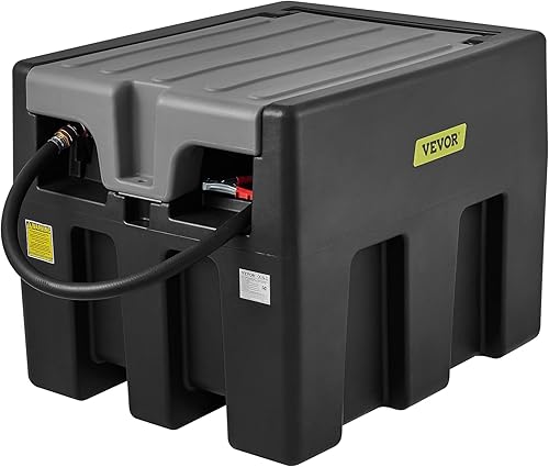 Miniatura 9 de VEVOR Portable Diesel Tank 58 Gallon Capacity  10 GPM Flow Rate Diesel Fuel Tank with 12V Electric Transfer Pump and 131ft Rubber Hose PE Diesel