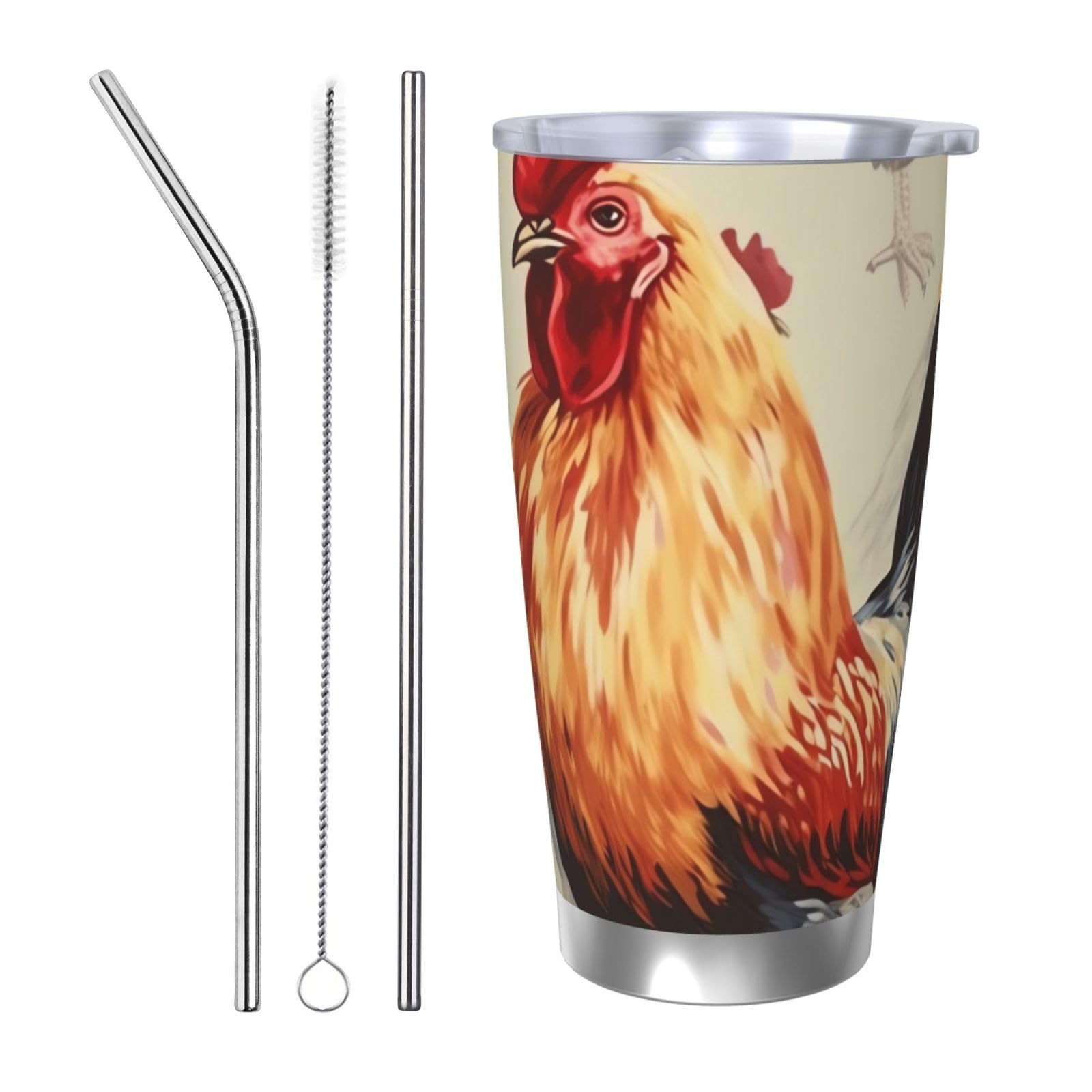 Fenmshairy Tasse à Café De Voyage Isotherme En Acier Inoxydable Avec Couvercle Motif Floral Et Oiseau 400 Ml – Cadeau Parfait Pour Halloween, Anniversaire Et Noël Pour Homme, Femme, Ami, Sœur