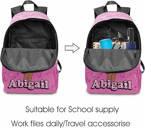 Miniatura 2 de Juego de bolsas de almuerzo personalizadas para niñas, bolsa de libro de nombres personalizada y lonchera, Color10, Mochilas Daypack