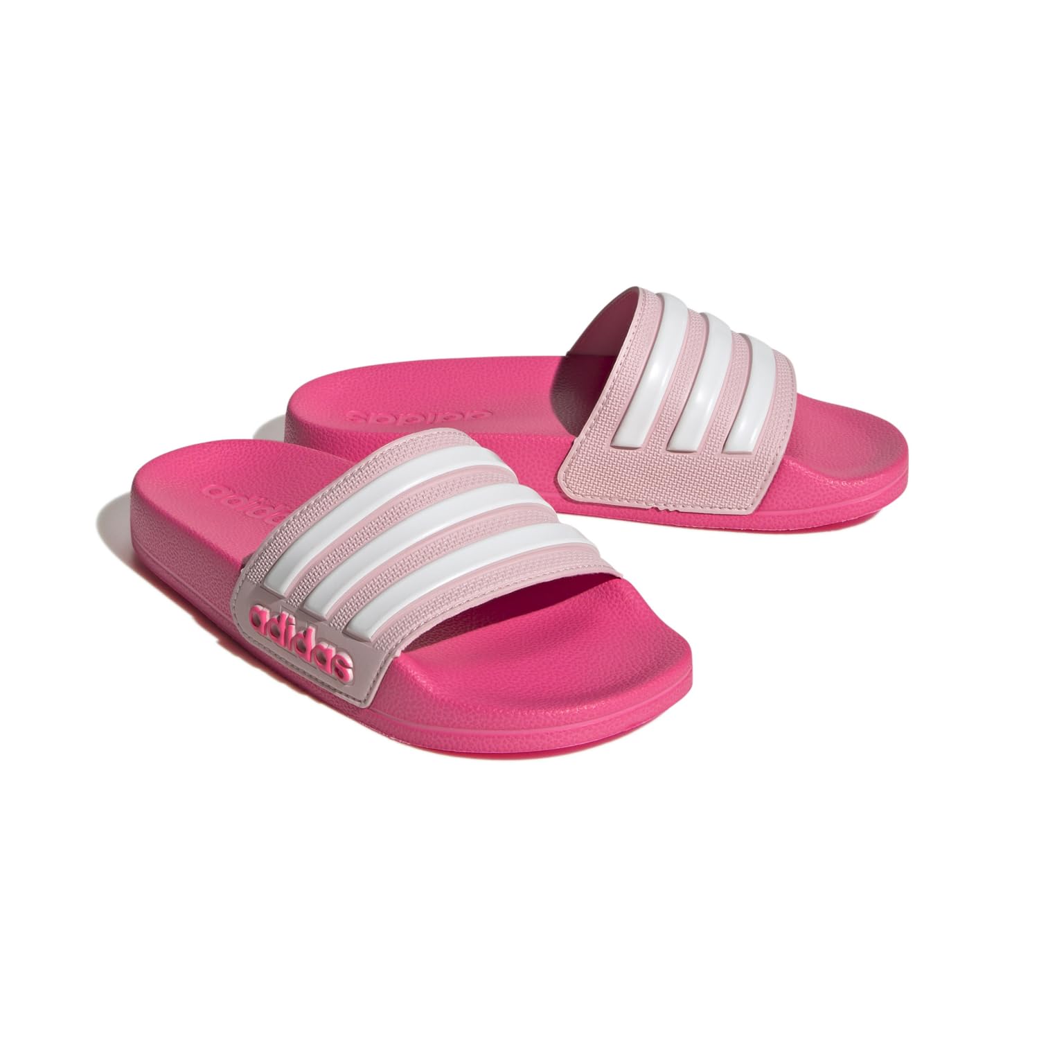 adidas Adilette Shower Slide Sandal, Clear Pink/White/Lucid Pink, 13 US Unisex Little Kid – Ansicht 2