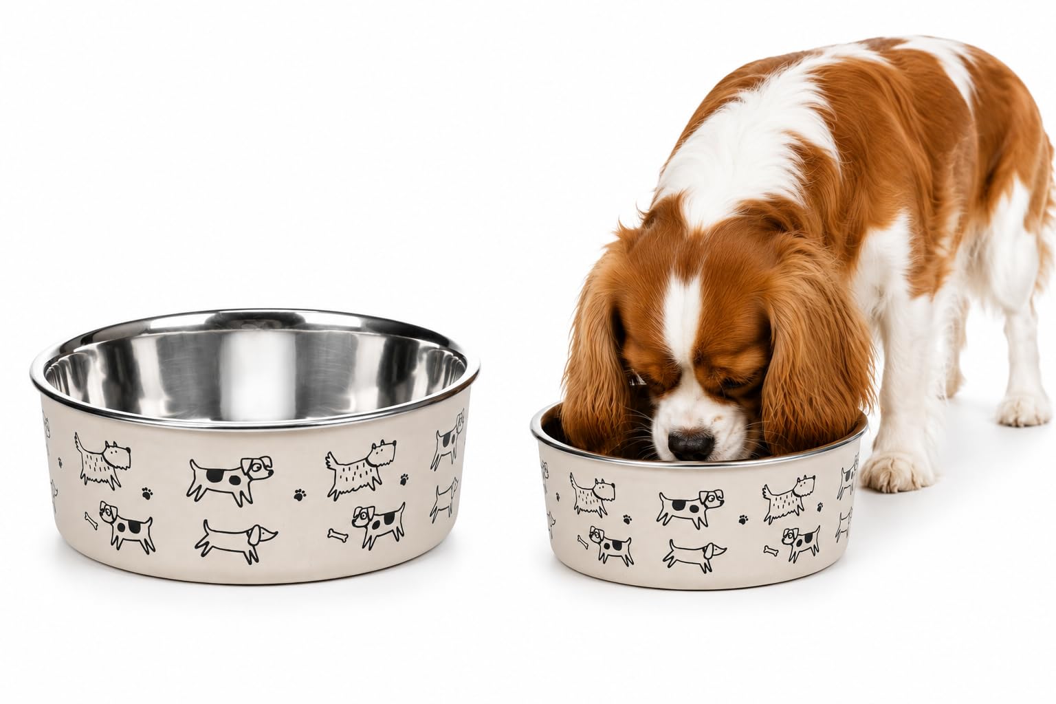 FEEDING AND DRINKING BOWL JAPPIE BEIGE 13,5CM 450ML
