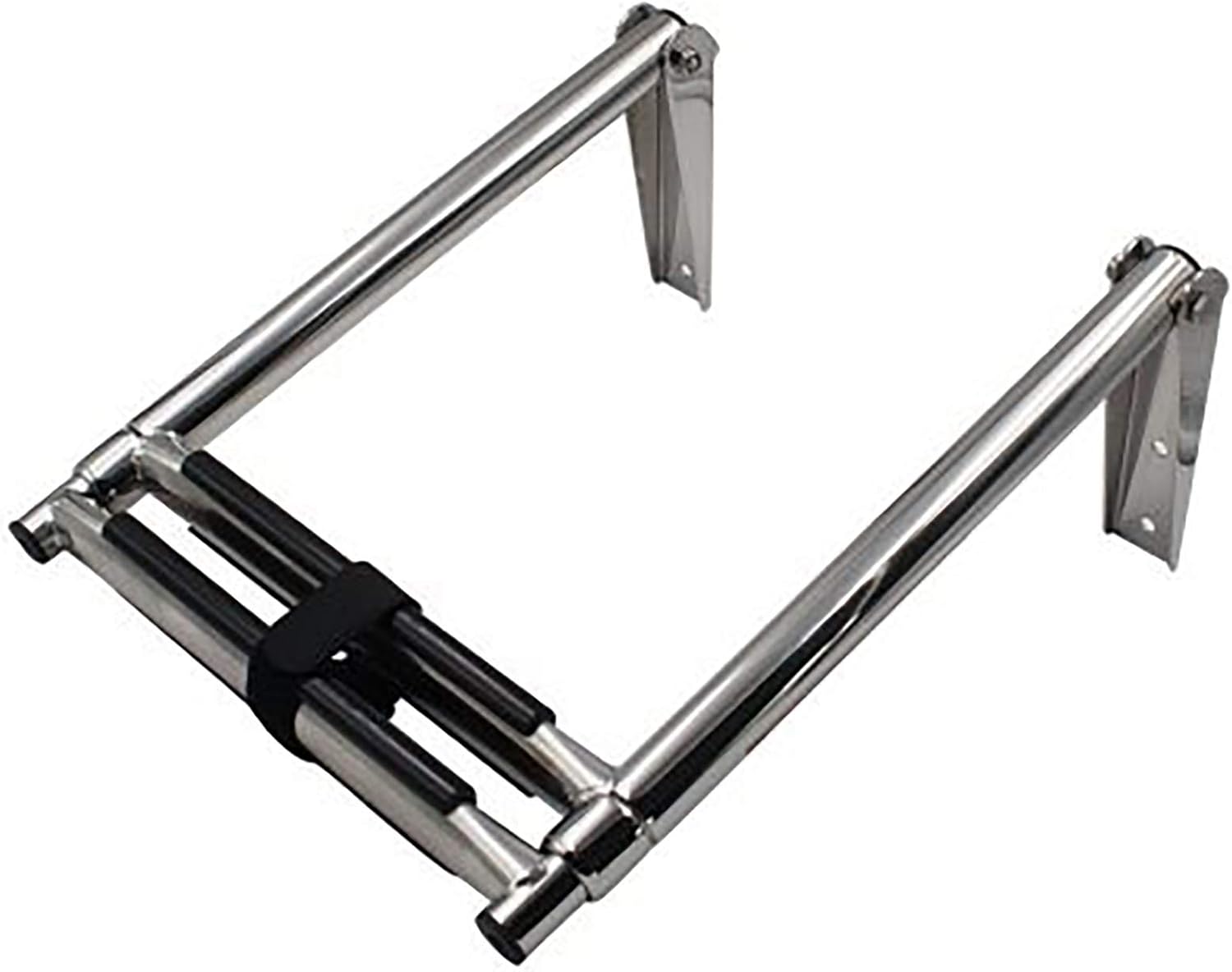 2 Steps Drop Down Telescoping Boat Ladder, Stainless Steel Portable Swim Step Ladder, Fishing Boat/Dock/Pontoon Ladder, Over Platform Mounting