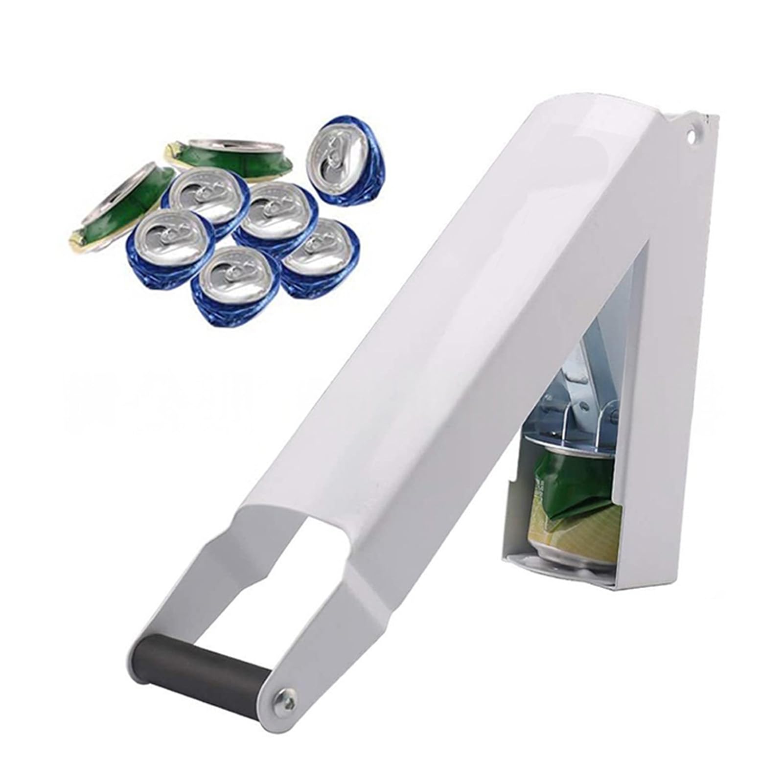 Geavonyg Green/White Strong Wall Mounted Can Crusher For Recycling 12Oz And 16Oz Beverage Cans With Interior Beverage Can Crusher