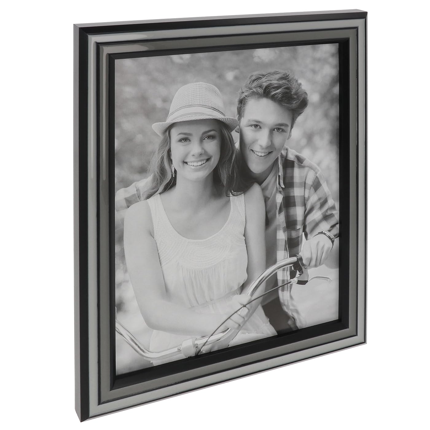 Shudehill Giftware 8X10 Tonal Grey And Black Shades Epoxy Resin Effect Minimal Photo Frame - 6X4, 5X7, 6X8, Sizes (8X10)