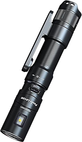 Miniatura 3 de Fenix LD12R Linterna EDC, 600 lúmenes USB-C recargable, compatible con AA, luz de trabajo doble LED principal y lateral con clip magnético y